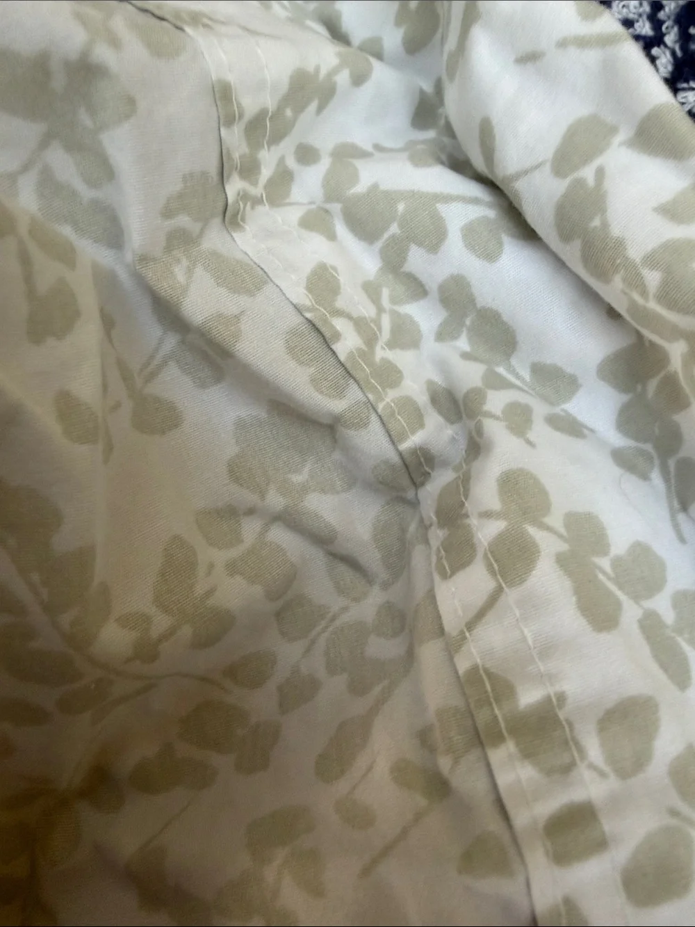 Grey and White Leaf Print Comforter - King/Flat the Company Store
